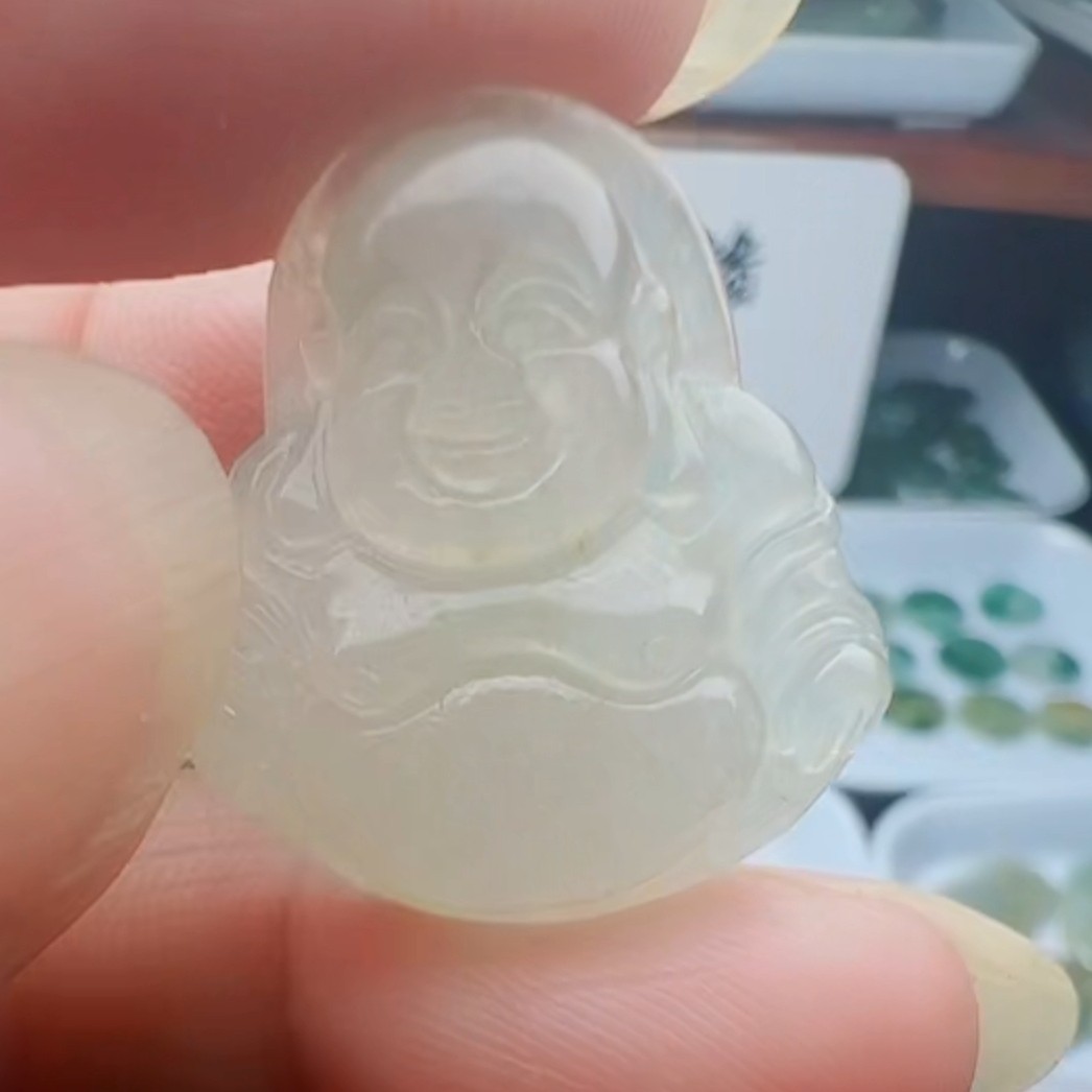 天然缅甸A货翡翠佛公