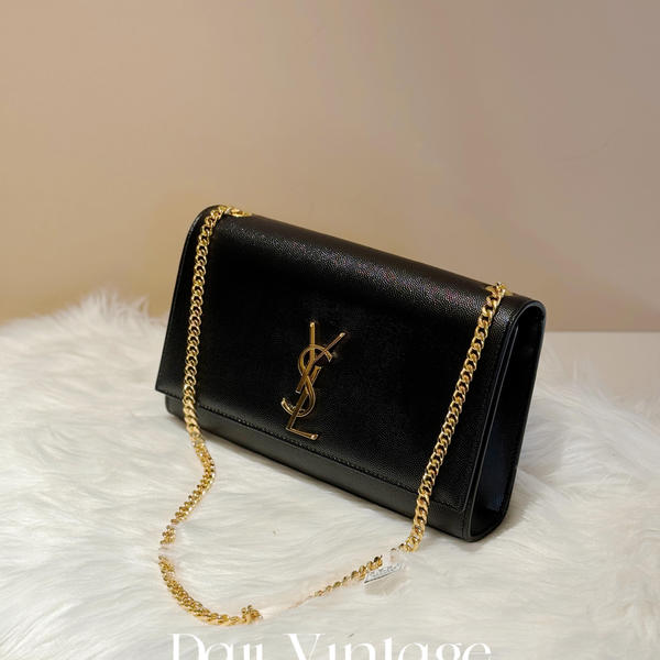 大吉中古/YSL圣罗兰黑金中号Kate斜挎包