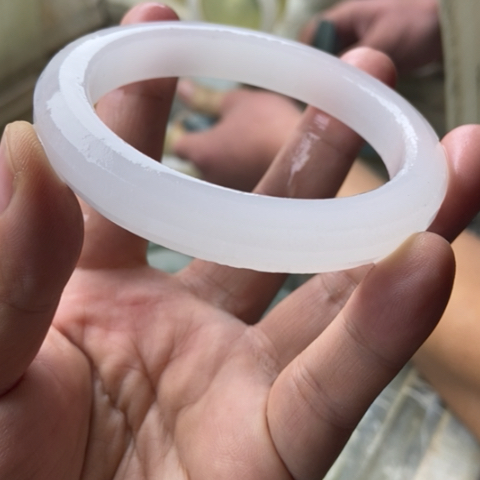 @***薇石英质玉（金丝玉）未镶嵌手镯加工定制