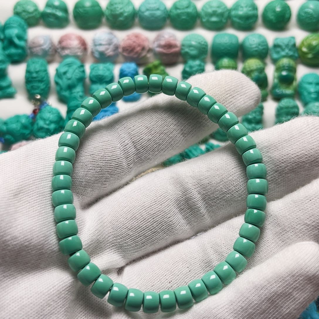 Q***n尺寸卡5.4直切手串绿色