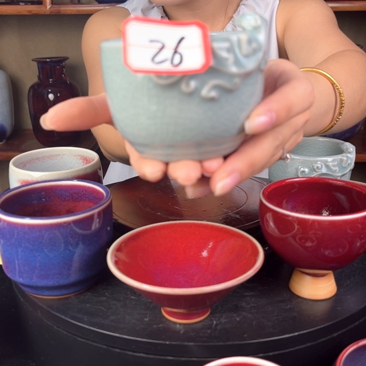 叶*钧瓷手工艺杯子