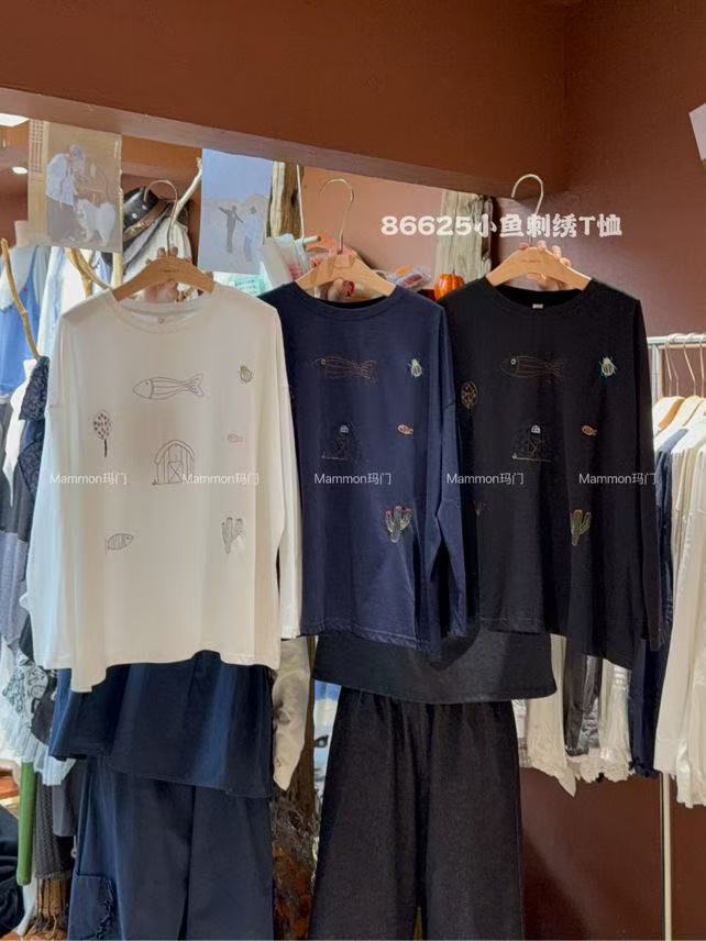  米多多 MM#86625#绣花T恤