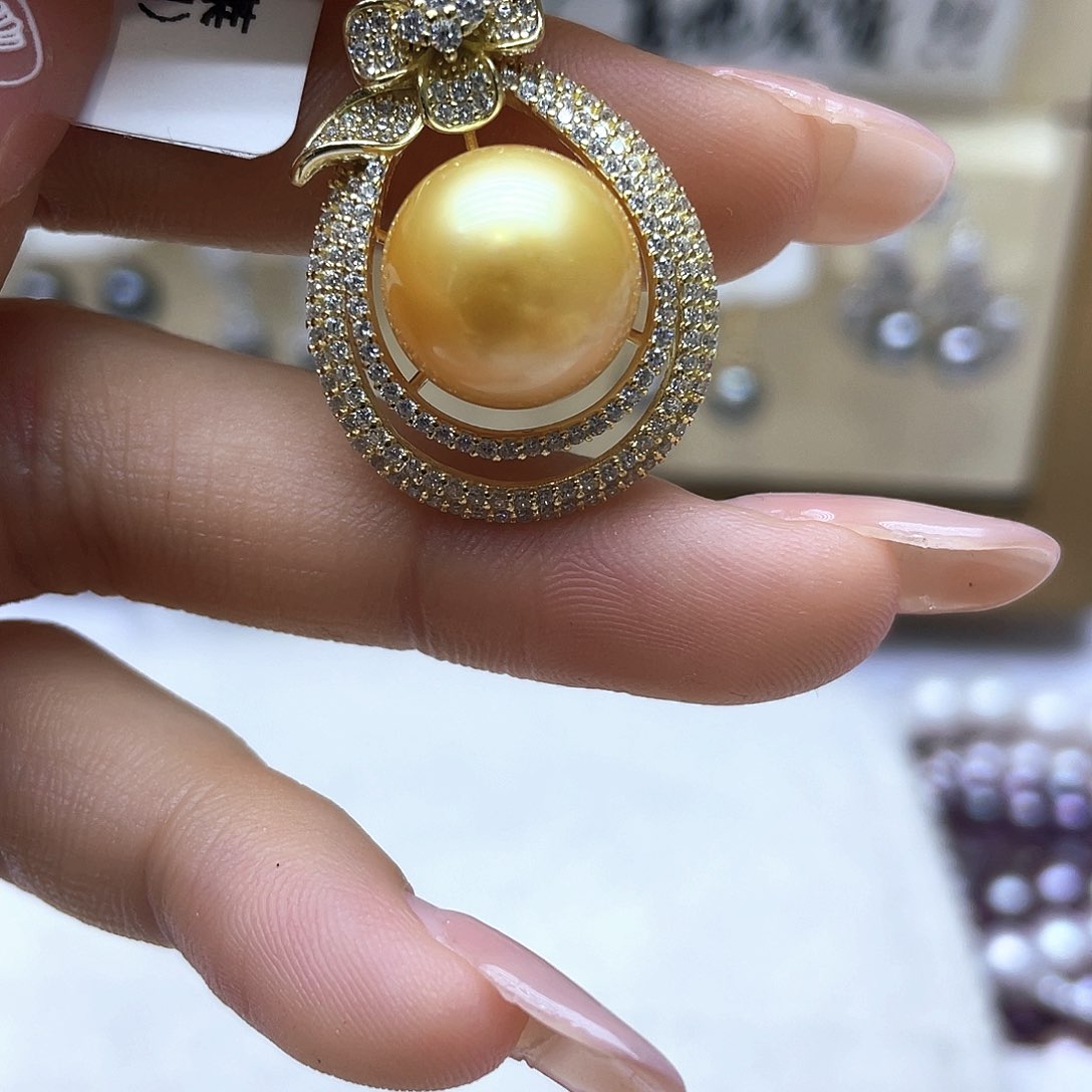 海水珍珠颈饰银S925镶嵌