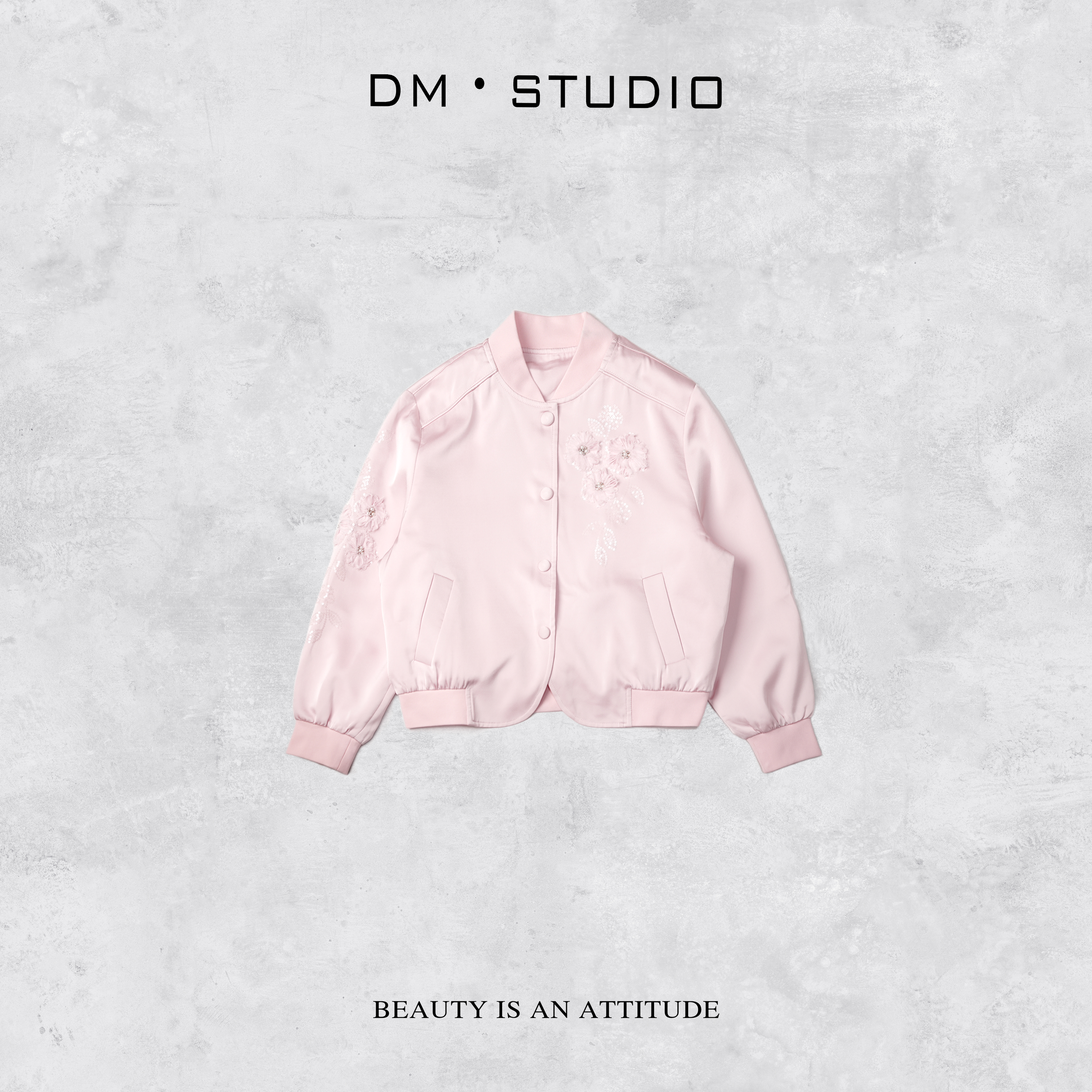 DEDM-DM•STUDIO/小众高级感百搭气质绣花排扣长袖外套（25W093）