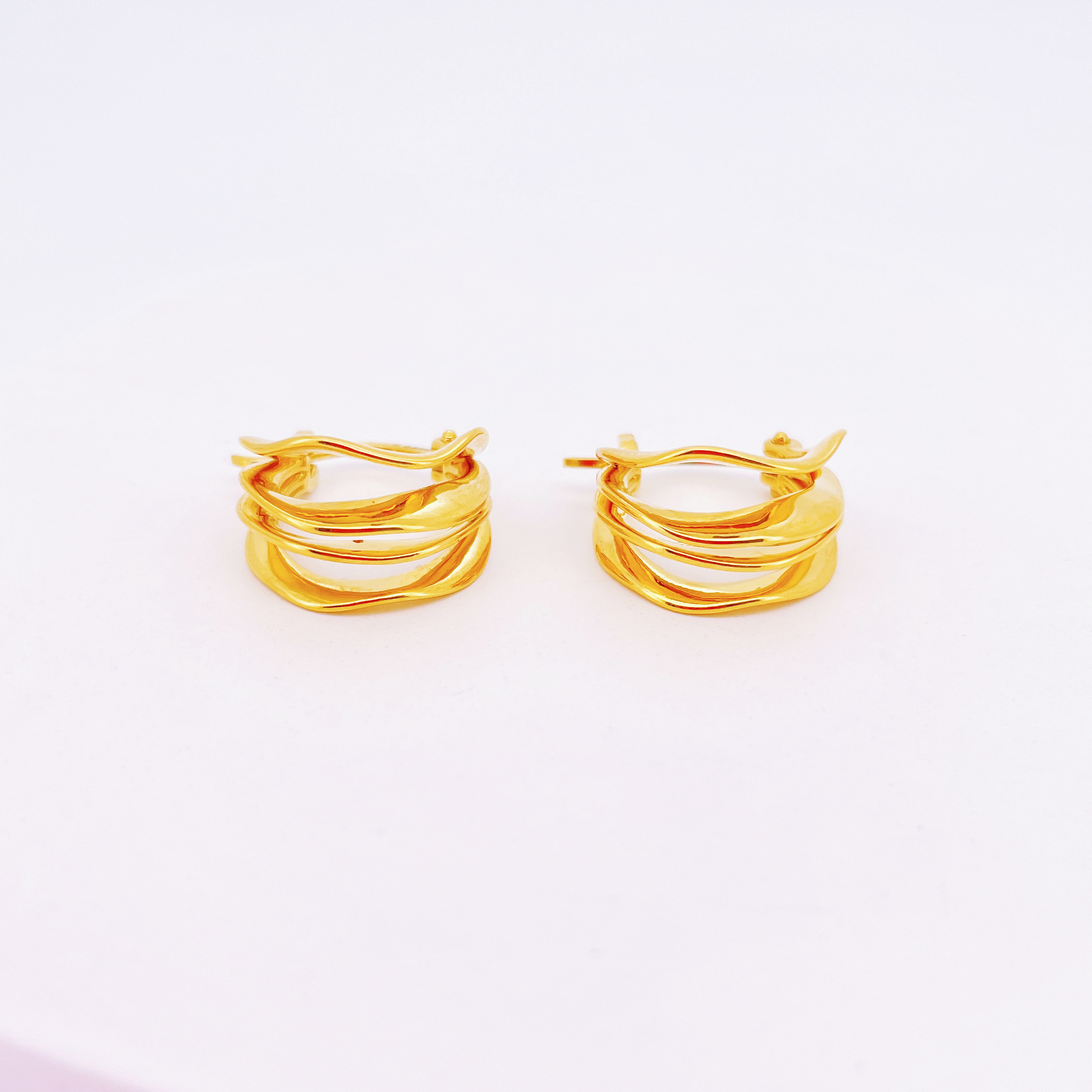 足金999黄金猫爪金耳扣4.71