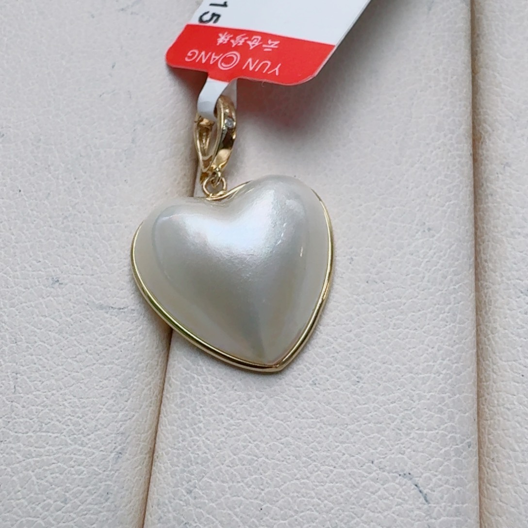 拼合珍珠（马贝珠）18K金镶嵌颈饰@@md002