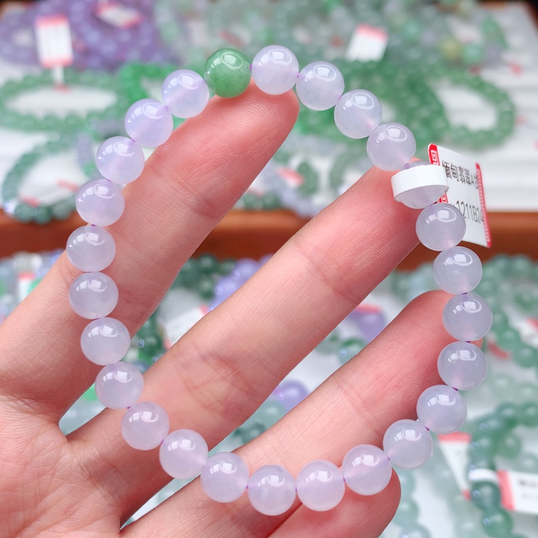 翡翠手链未镶嵌翡翠7mm