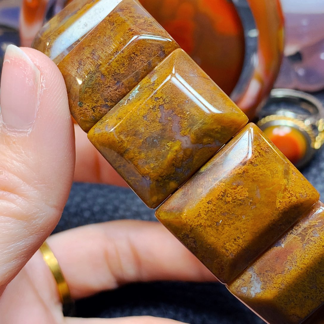 玛瑙/玉髓手牌15未镶嵌带****包