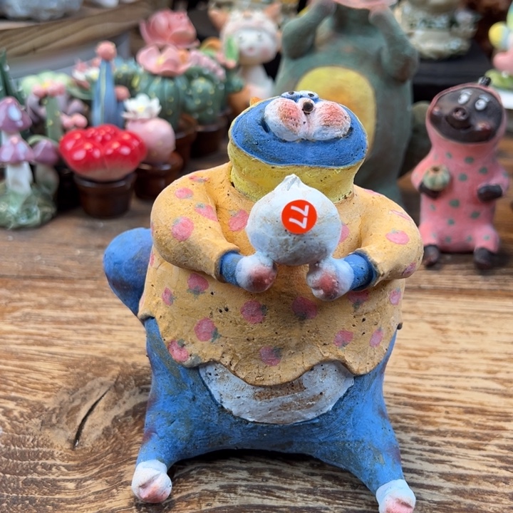 杨***子陶摆件小镇青花每日有新品