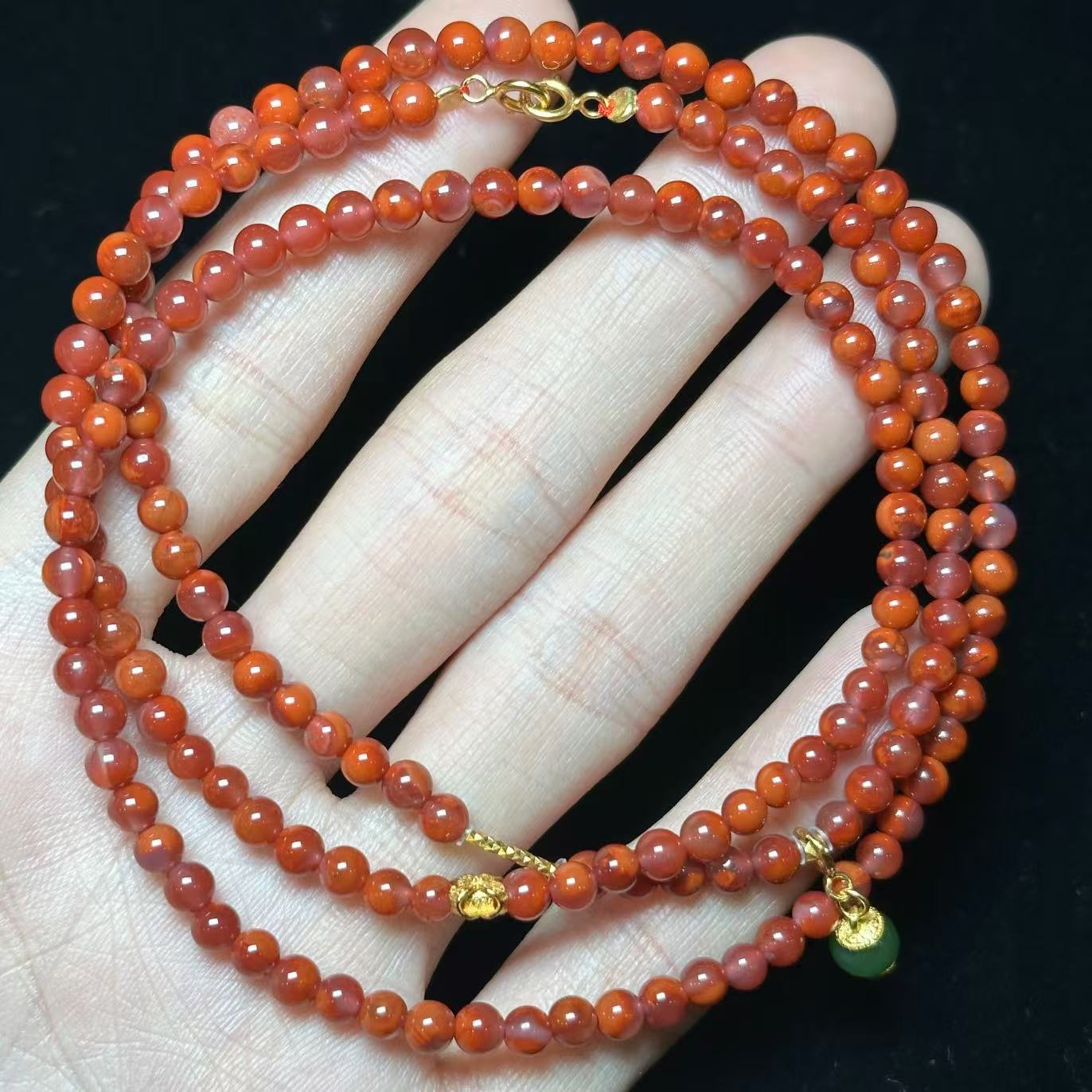 【子选好物】4 ZC63197-南红DIY项链-多样性发其一-4mm+