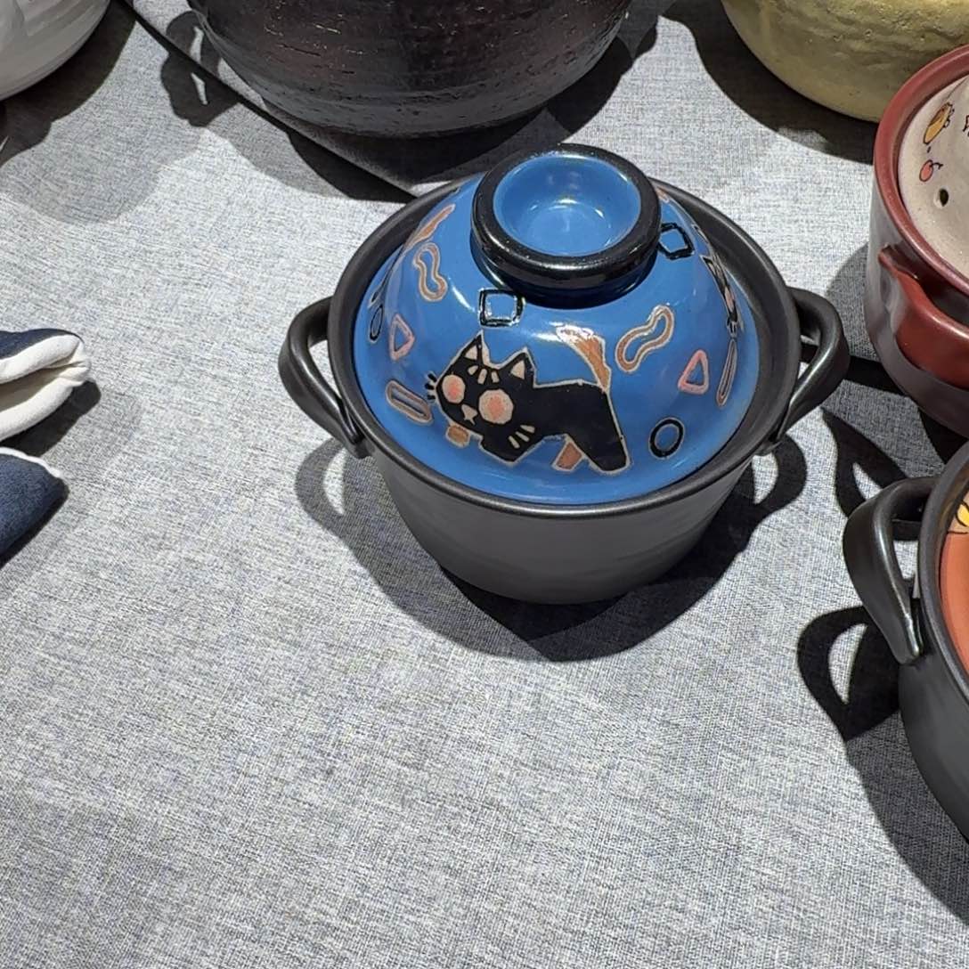 舍里蓝色猫咪一人食砂锅