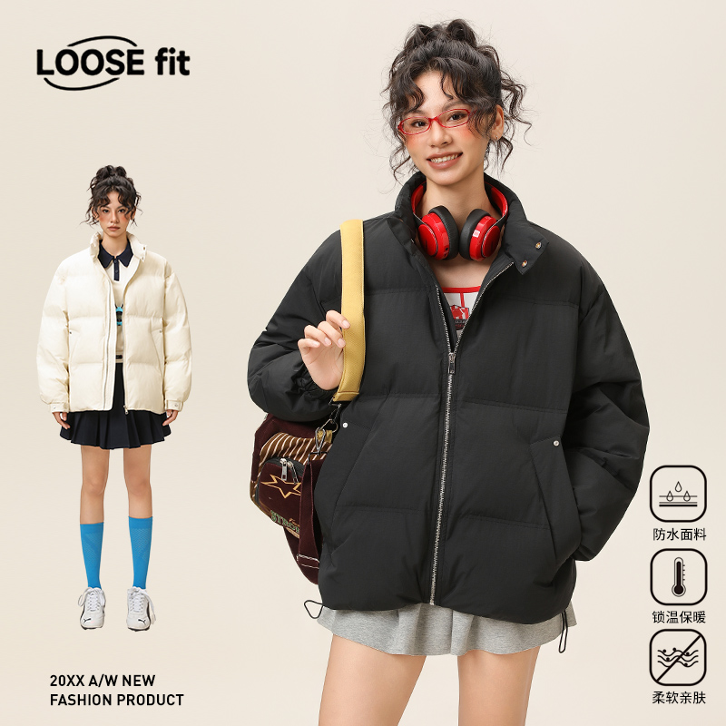 Warrior/回力收口袖徽章常规款通勤风情侣外套时尚潮流棉衣棉服