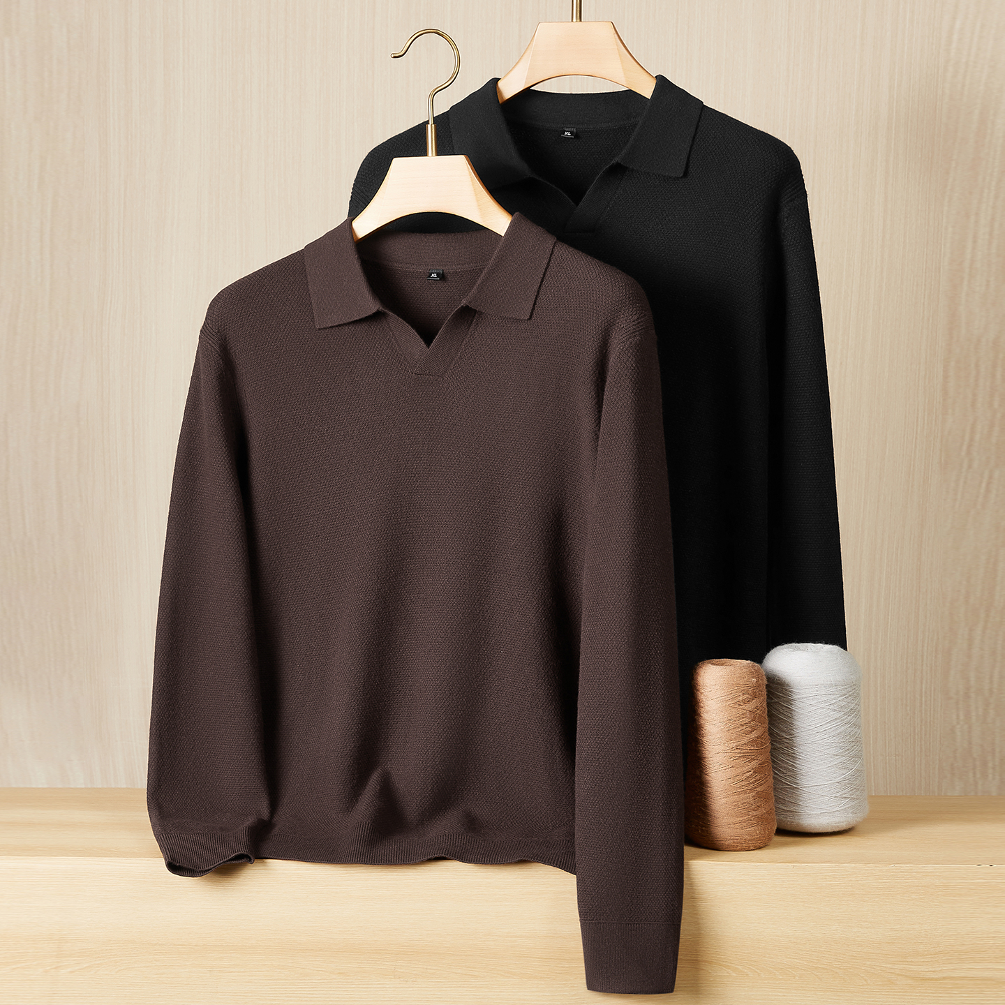 【郭有样轻奢风推荐】冬季商务休闲海鸥领山羊绒纯色保暖长袖打底衫