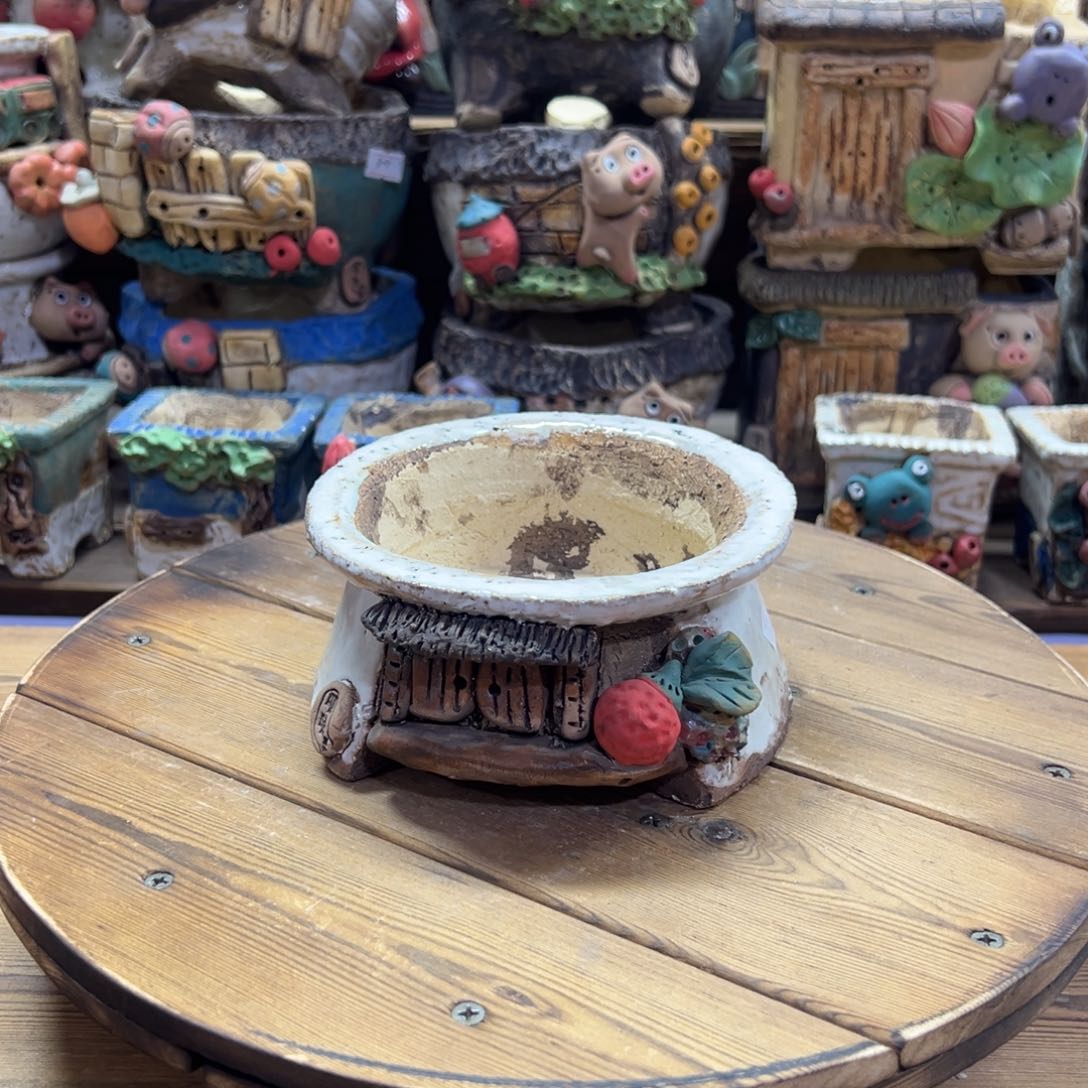 红陶嘻哈多肉花盆