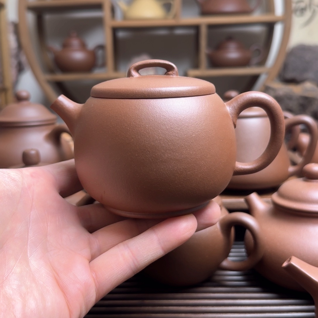 紫砂茶壶暮鼓240cc红皮龙