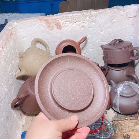 茶杯绿泥宜兴紫砂全手工制作清货