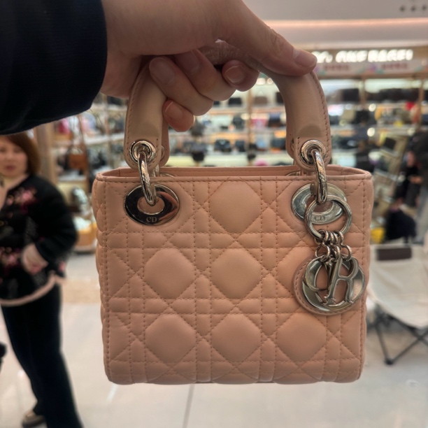 99新 DIOR/迪奥 戴妃樱花粉/三格/包展