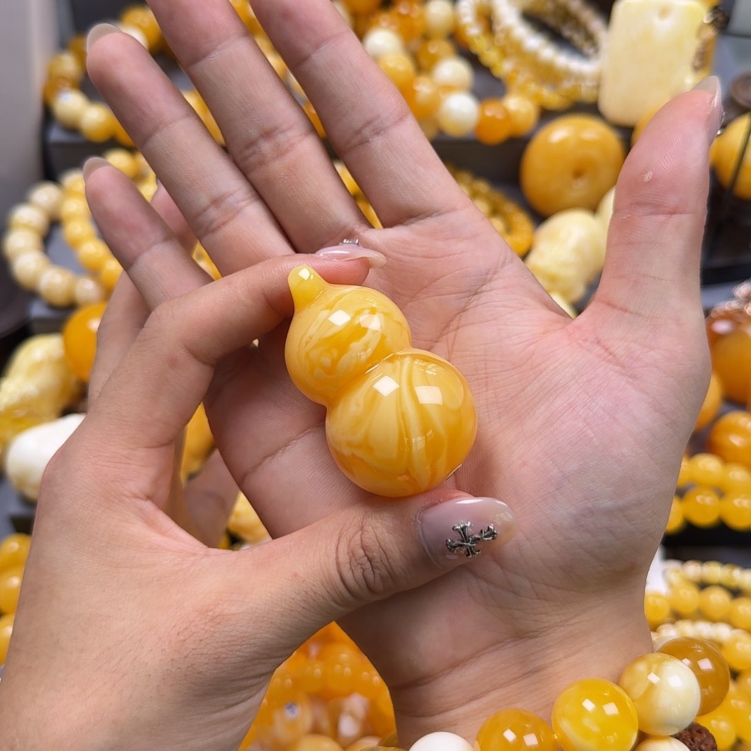 琥珀珠宝奇石未镶嵌葫芦