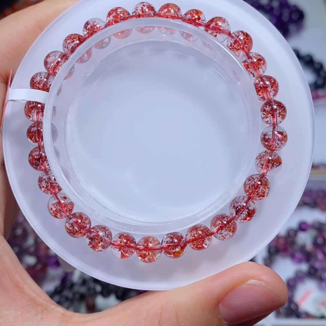 水晶手链未镶嵌金草莓