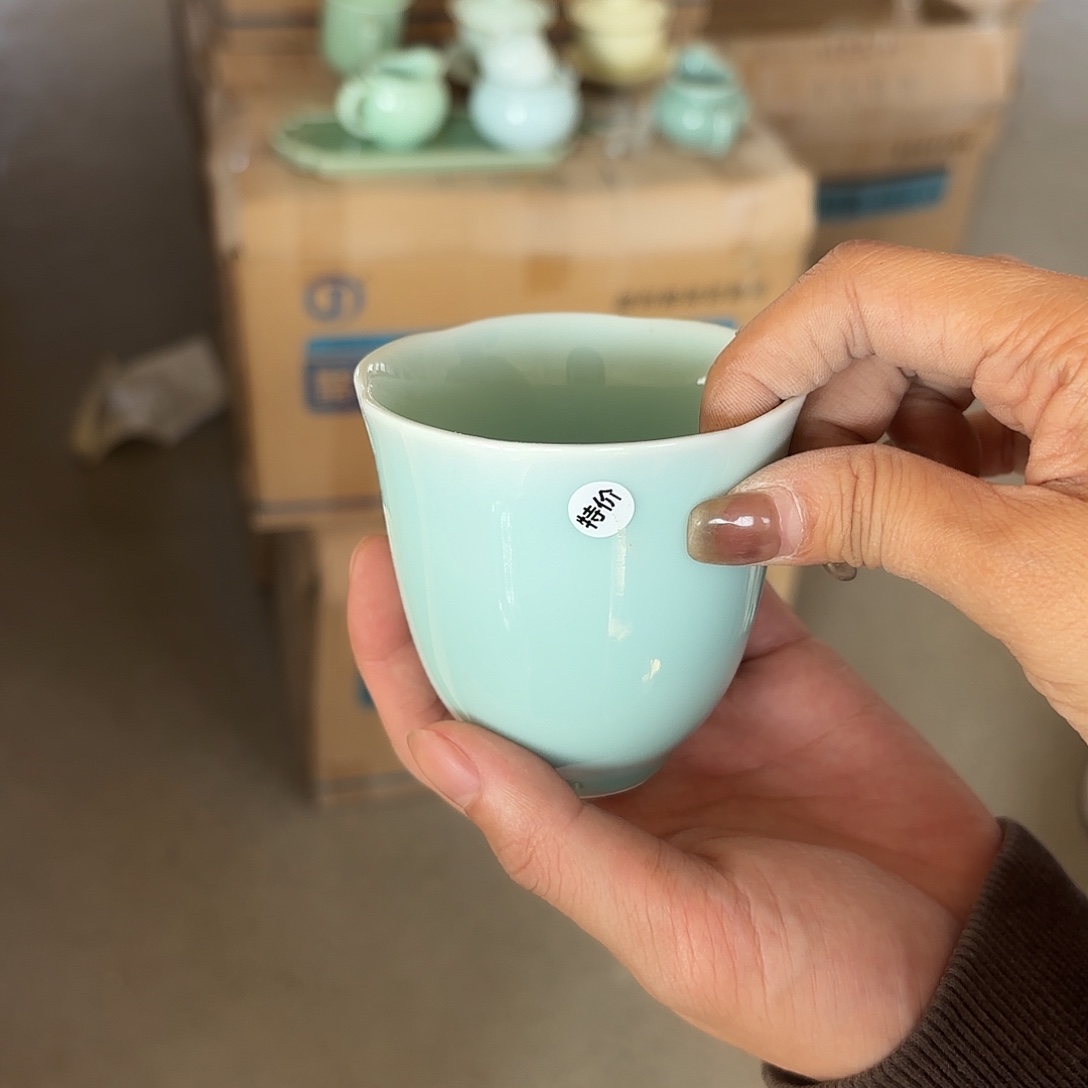 龙泉云间青瓷小米茶器