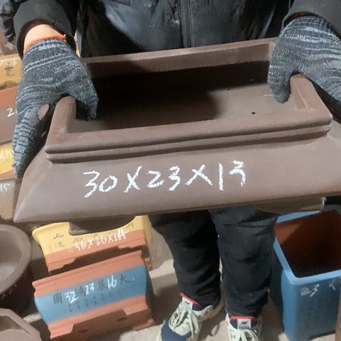 紫砂花盆手工制作