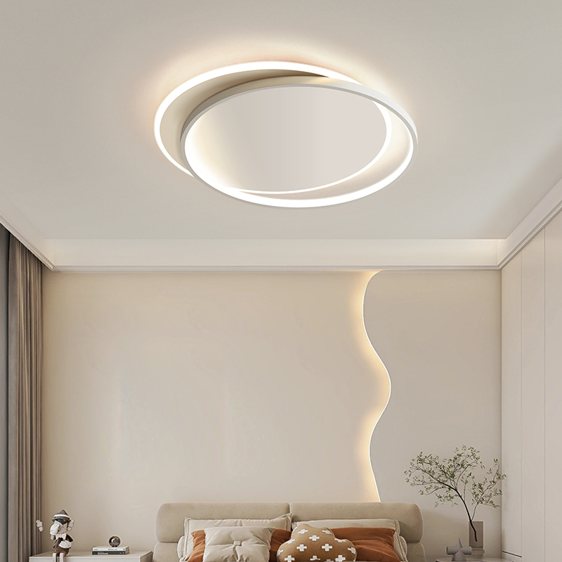 客厅灯北欧台灯圆形磨砂吸顶灯客厅客厅圆灯节能卧室