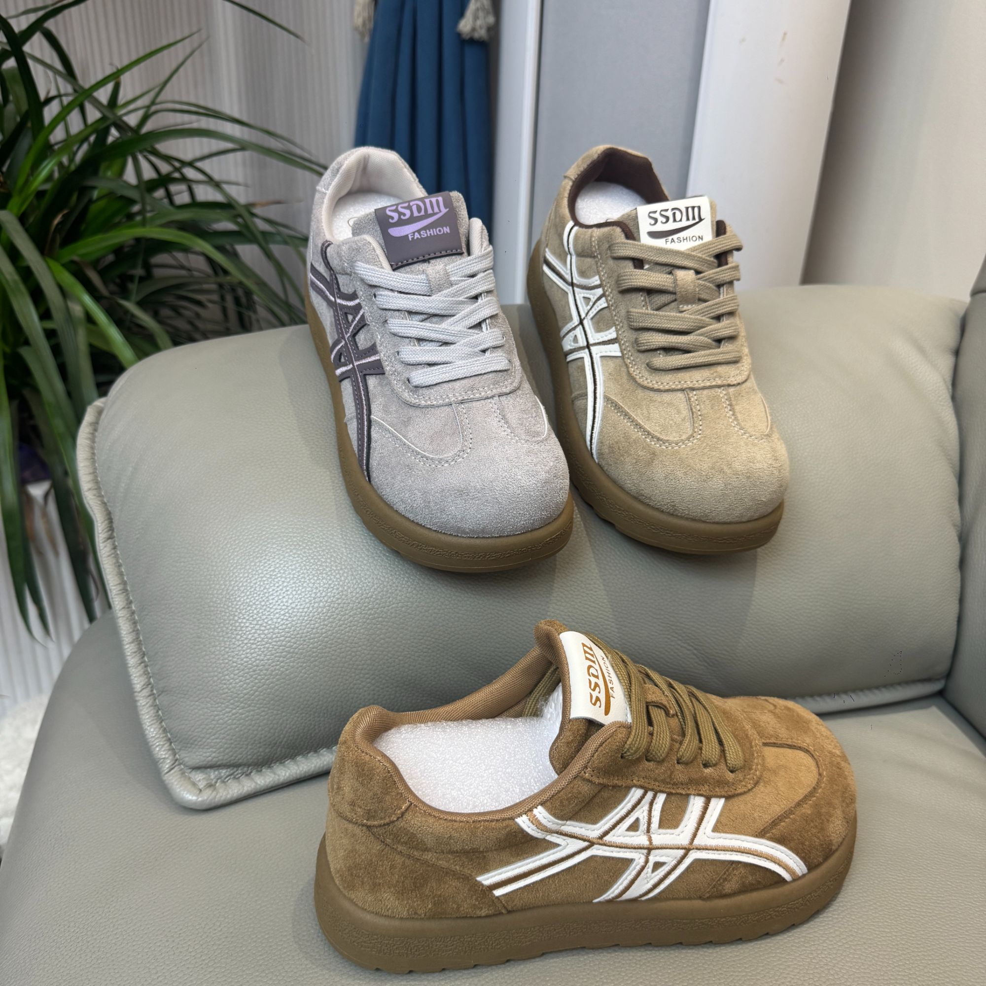 德训鞋板鞋街头风圆头时尚休闲鞋运动鞋潮鞋鞋子