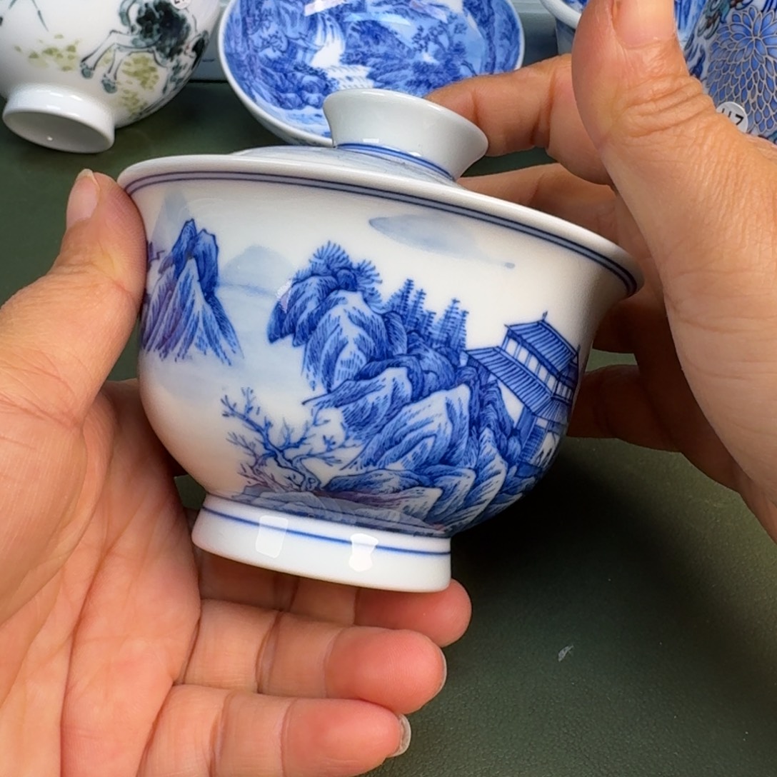 陶景德镇纯手绘茶具圆圆219