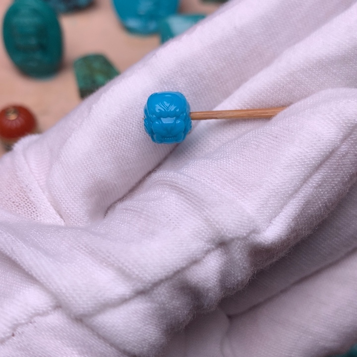 绿松石兽珠8.7未镶嵌气**凡