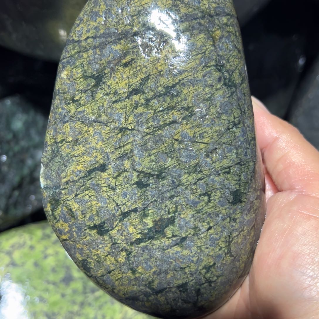 未镶嵌蛇纹石玉西藏藏玉药王石用***1