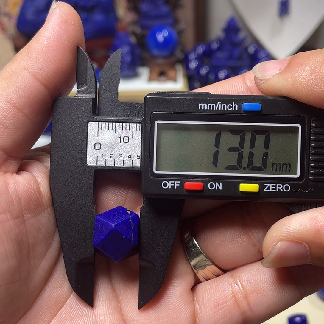 锦***缆青金石未镶嵌13mm唐八凌单珠