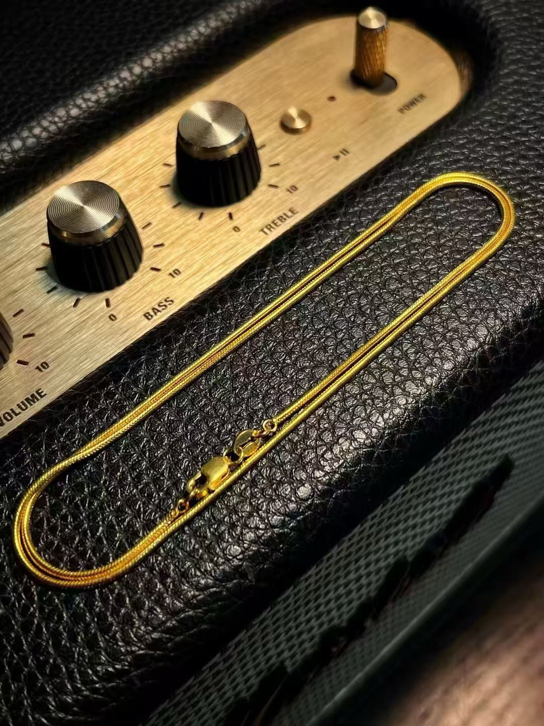 禧樘24k蛇骨链项链