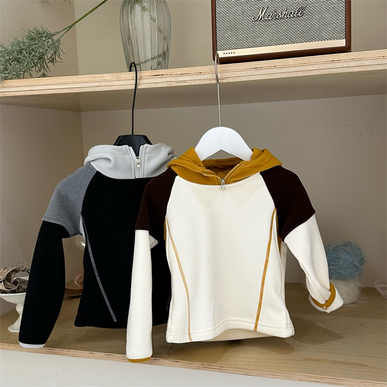小一·25冬~拼接毛衫上衣Y1170（童装汉服）白色