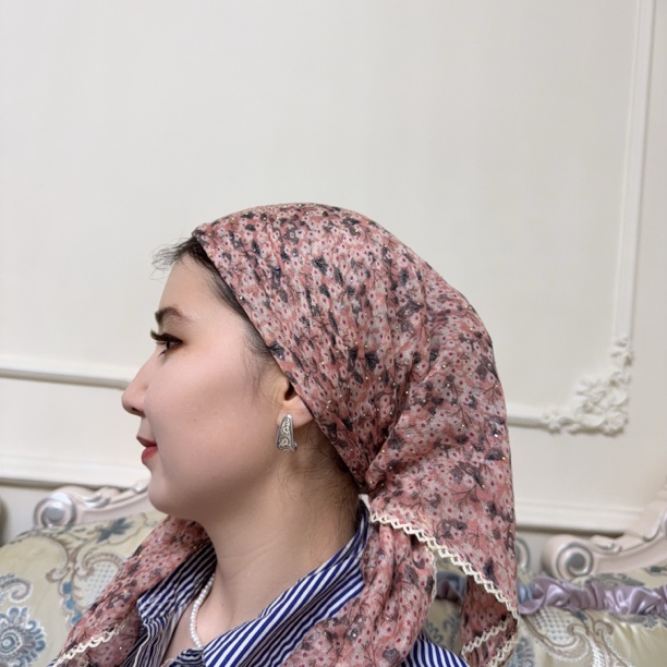 碎花、花纹、棉质头巾