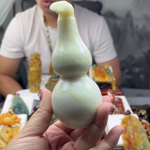 岫玉挂件未镶嵌手把