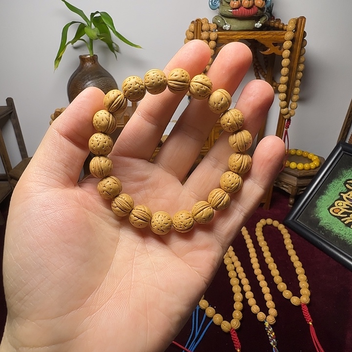 小***文手串桃核野生桃核极品福利