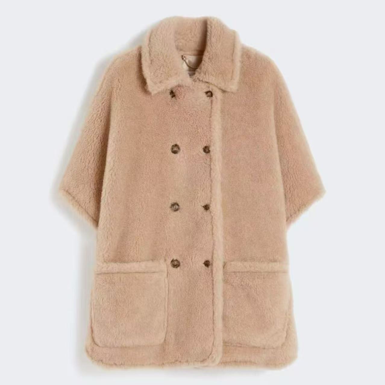 未使用 MaxMara 主线 26春夏新款 MXACAVALLO4 泰迪斗篷外套