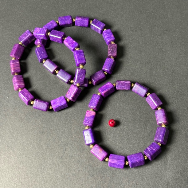 【世 · 舒】 丝绒紫长方手链  多样性发货SJL-072