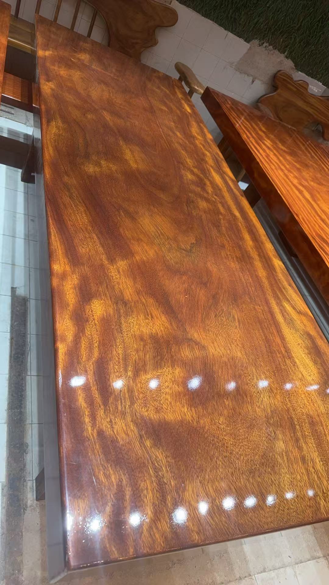 红塔立实木大板茶桌餐桌书桌