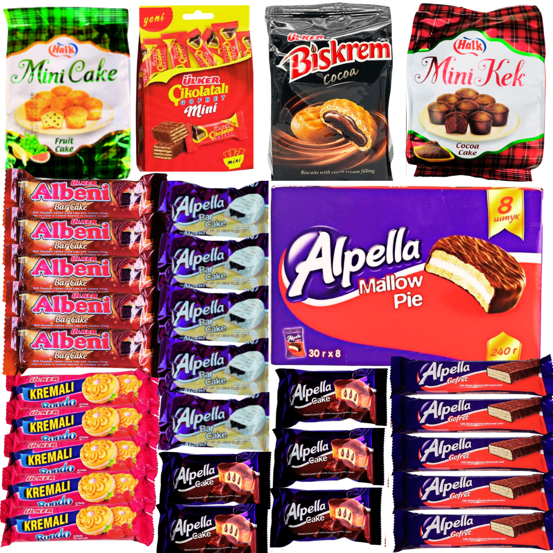 ULKER/优客albenni夹心威化饼干巧克力饼干营养零食大学生套餐