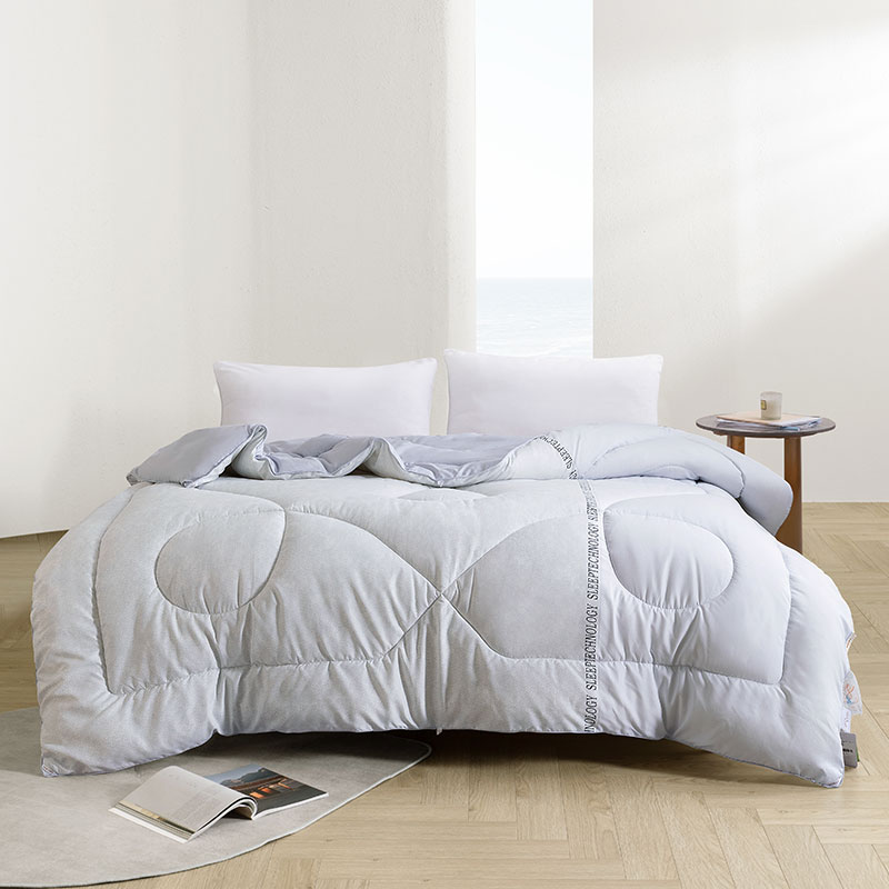 水星家纺 新款大豆浅色印花床品加厚保暖被芯床上用品超柔