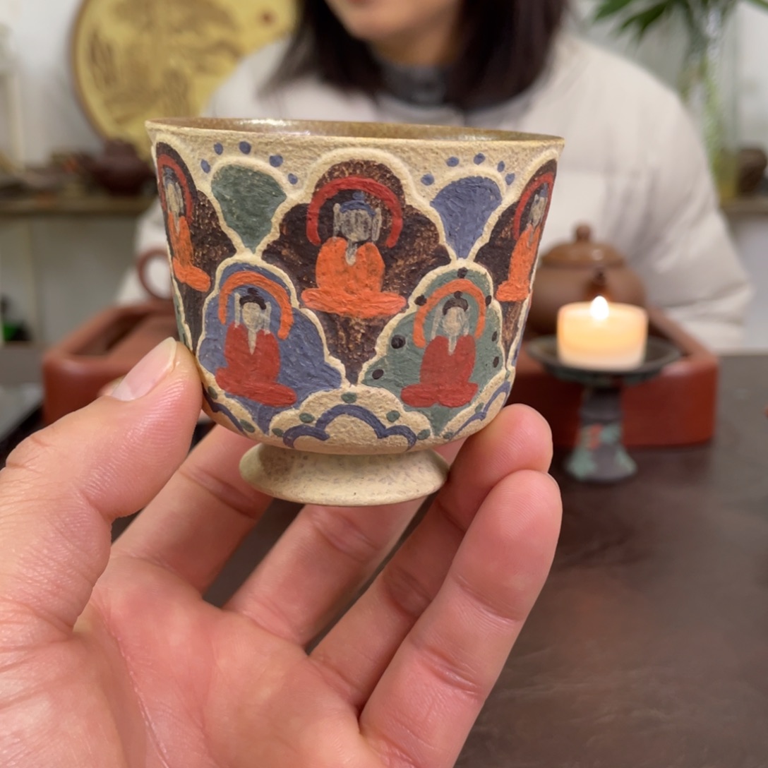 茶壶紫砂千佛杯子