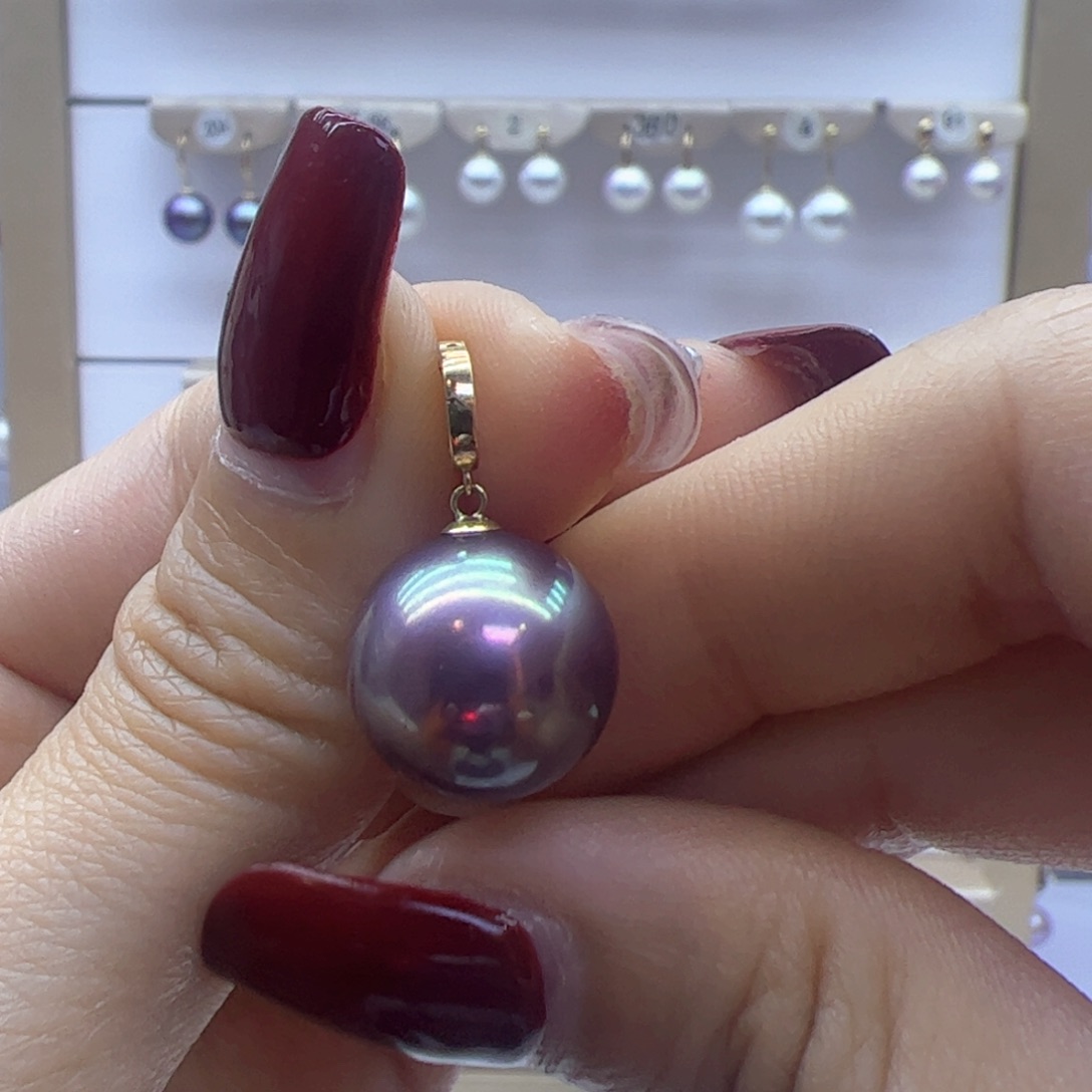 淡水珍珠颈饰18K金镶嵌