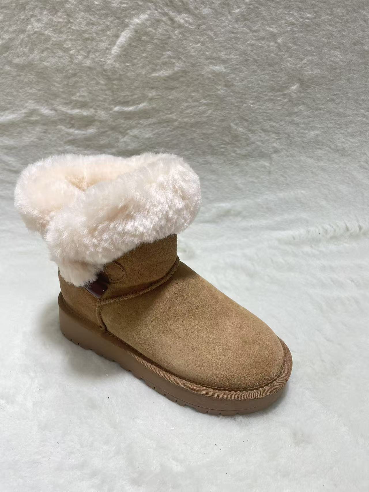 时尚雪地靴加绒时尚舒适防水蝴蝶结雪地靴保暖雪地靴皮毛一体经典