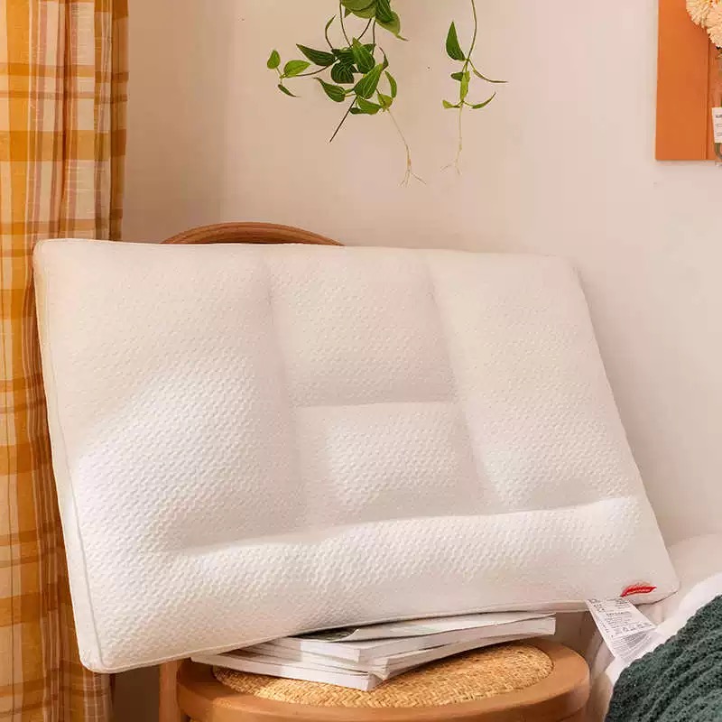 华夫格高端分区针织羽丝棉低软枕人群设计舒适睡眠枕