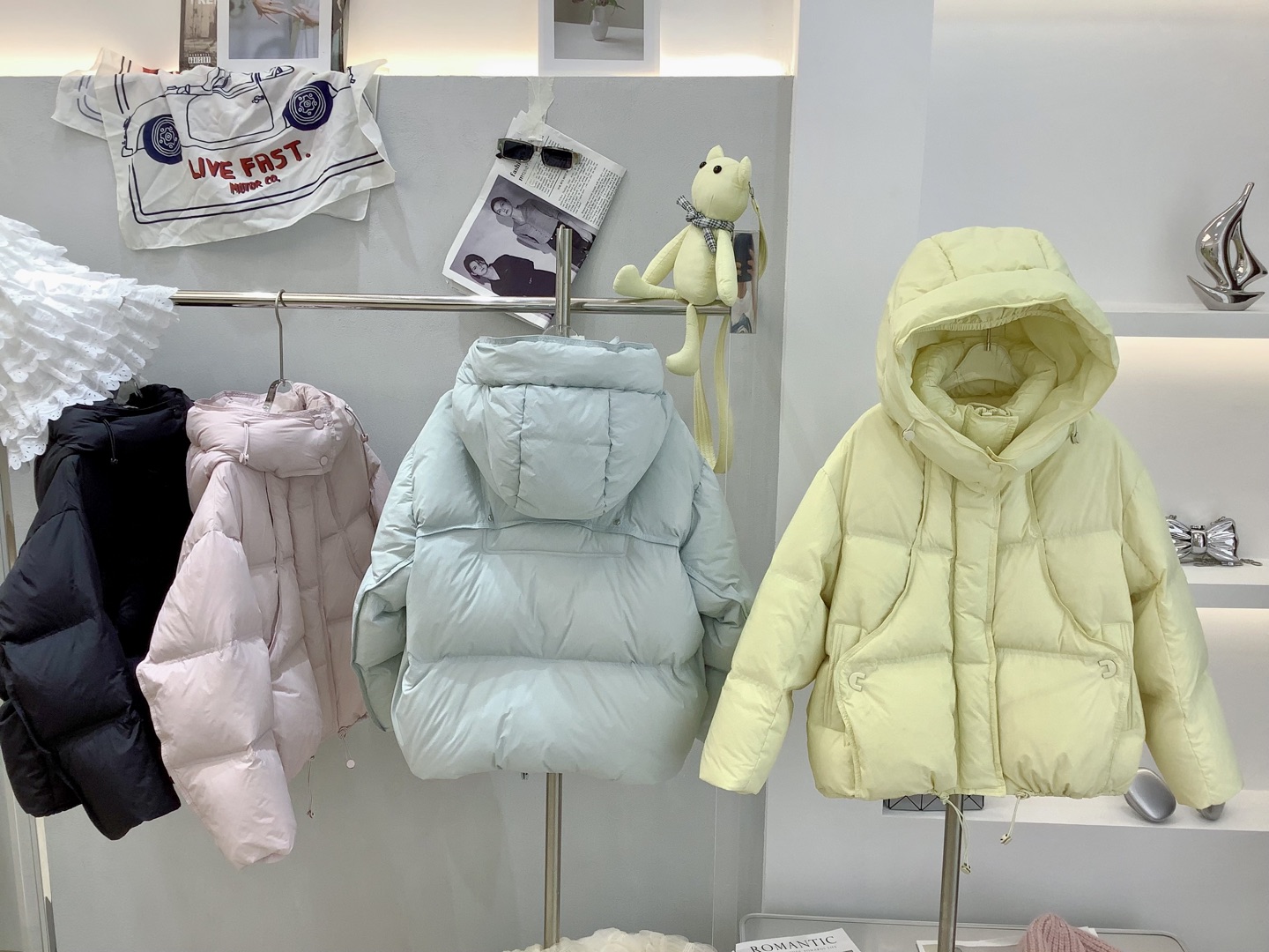 【新国标90绒】大童女加厚连帽白鸭绒羽绒服