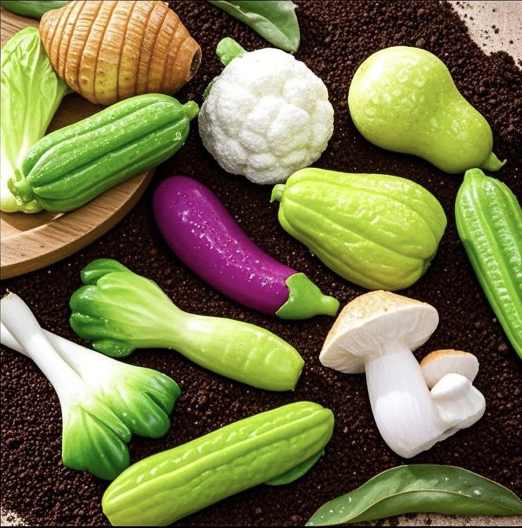 【巨无霸蔬菜 对对碰  双许愿】创意仿真蔬菜diy装饰品配件小摆件