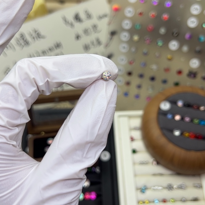 琉璃钛合金合金两颗耳钉1.2-8