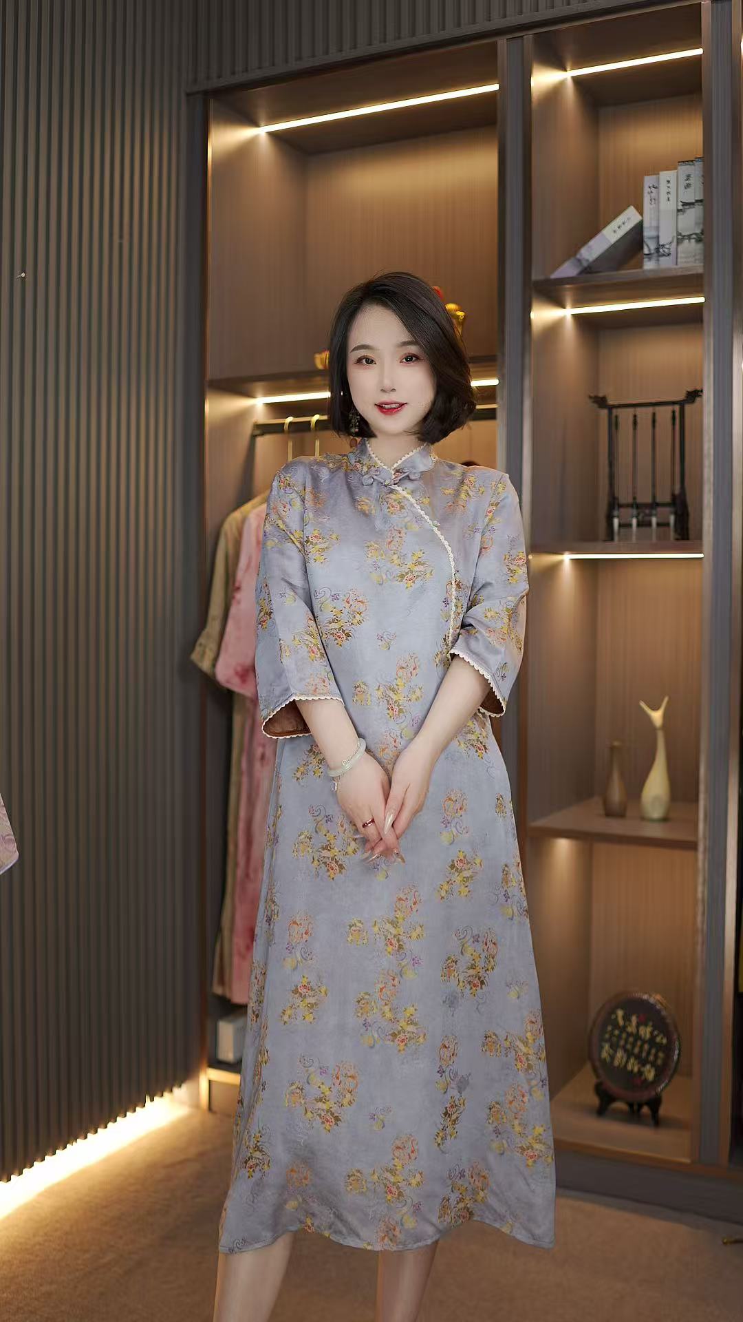 云湄-改良旗袍中国风复古宽松休闲连衣裙
