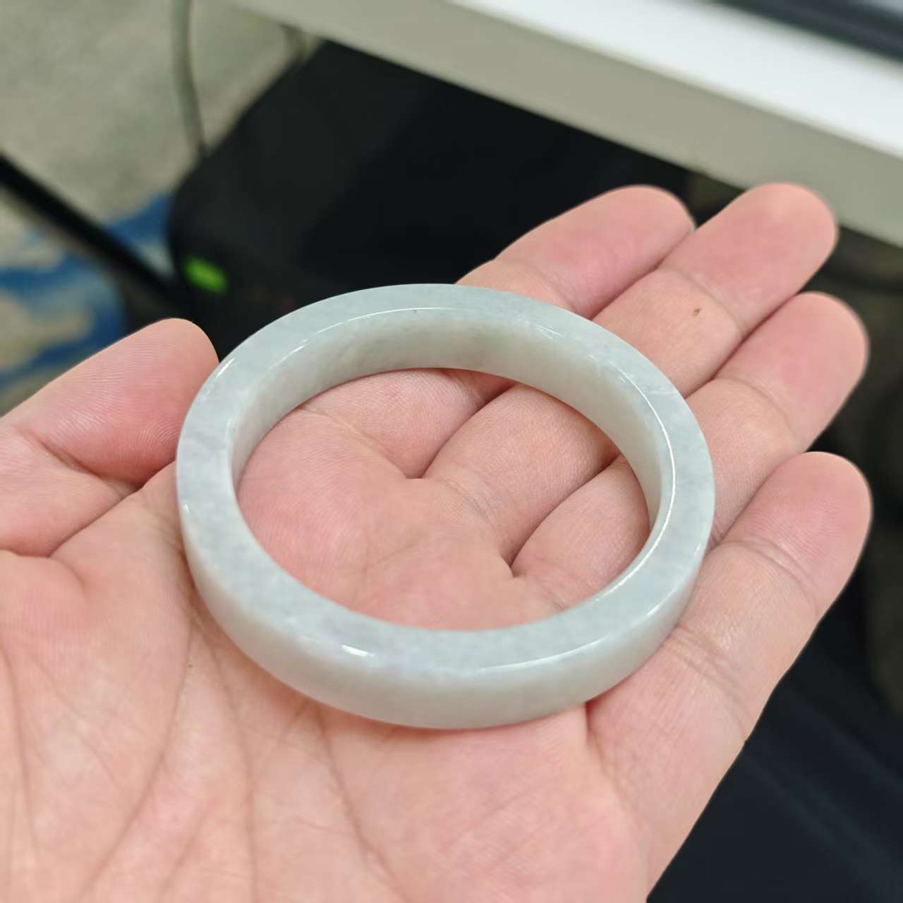 天然翡翠方镯 53圈 一物一证基地发货